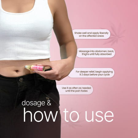 Boheco Bloom Menstrual Pain Relief Roll-On | Ayurvedic Cramp Relief Oil | 10ml