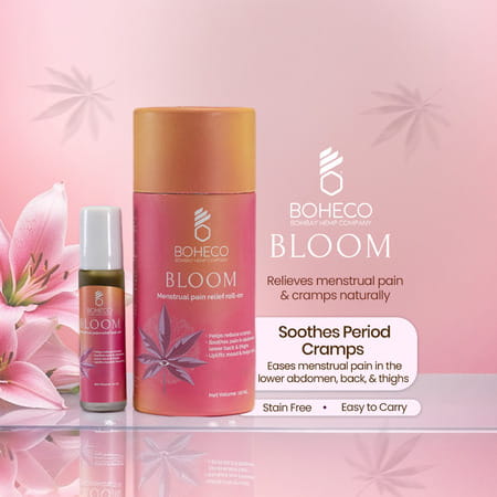 Boheco Bloom Menstrual Pain Relief Roll-On | Ayurvedic Cramp Relief Oil | 10ml