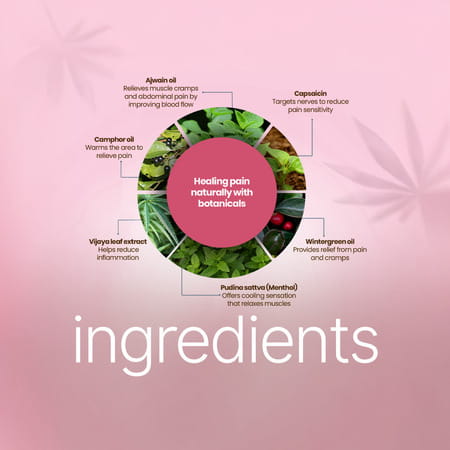 Boheco Bloom Menstrual Pain Relief Roll-On | Ayurvedic Cramp Relief Oil | 10ml