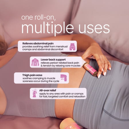 Boheco Bloom Menstrual Pain Relief Roll-On | Ayurvedic Cramp Relief Oil | 10ml