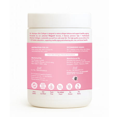 Dr. Morepen Skin Collagen | Strawberry Watermelon | Powder | Jar 250Gm | Pack Of 2