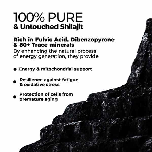 Zandu Shilajit | Extra Energy Boost | 100% Pure Himalayan | Lab Tested | Capsule 60 No's