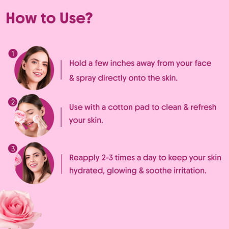 Aravi Organic Rose Water (Gulab Jal) Toner - Refreshes | Hydrates & Soothes Skin - 150ml