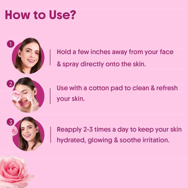 Aravi Organic Rose Water (Gulab Jal) Toner - Refreshes | Hydrates & Soothes Skin - 150Ml