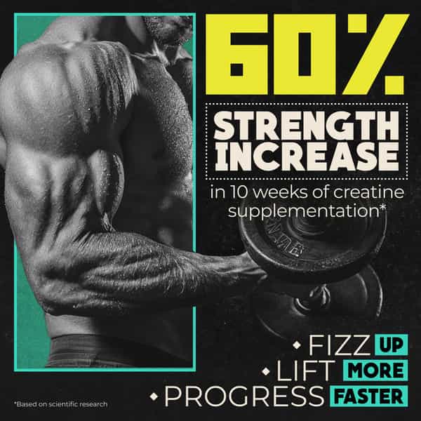 Nutrabay Creafizz Effervescent Powder | Rapid Absorption | Lemon Flavour| 15 Sachets (105G)