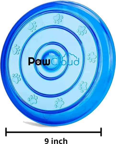 Pawcloud Flexible Rubber | Frisbee Flyer Dog Toy | Dog Fetch Toy | Medium & Large Dogs | Large