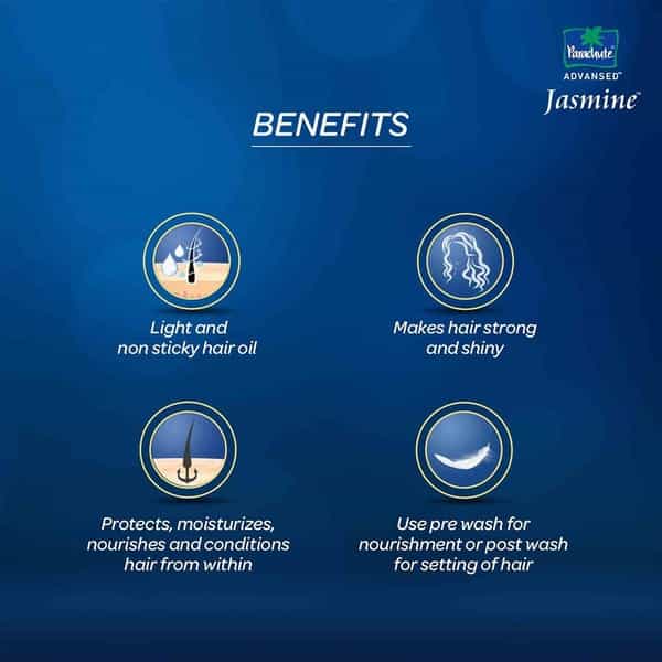 Parachute Advansed Jasmine Coconut Hair Oil For Shiny & Strong Hair 400Ml + 90Ml