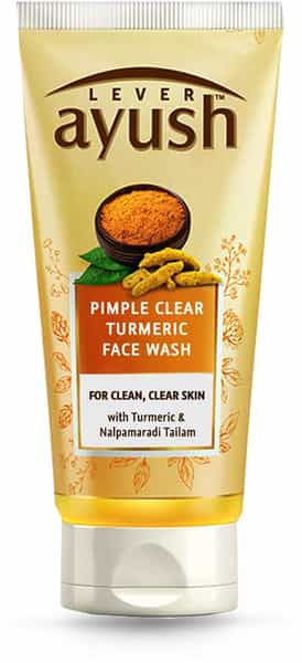 Lever Ayush Anti Pimple Turmeric Face Wash-150 G