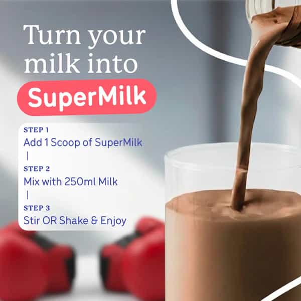 Gritzo Supermilk Athlete (13+Y Boy & Girl) | 17G Protein Powder (Cafe Mocha | 400G)