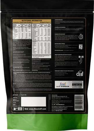 Musclexp Weight Gainer Belgium Chocolate 1kg Pouch (2.2 Lb)