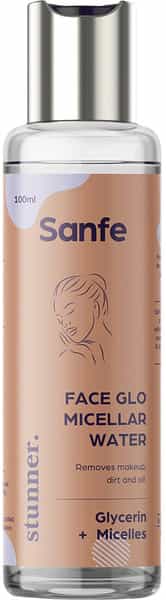 Sanfe Promise Face Glo Micellar Water Removes Makeup & Cleanses Skin -100Ml Removes Dust & Dirt