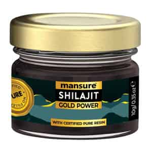 Mansure Shilajit Gold Power Resin With Swarna Bhasma | Ashwagandha | Gokhru And Kali Musli - 10g