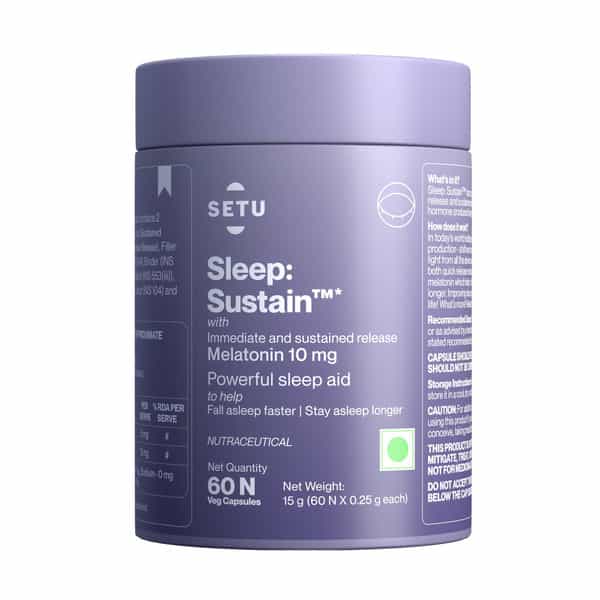 Sleep Sustain | Melatonin 10Mg | 60 Sleeping Pills | Stay Asleep Longer | Non Habit Forming