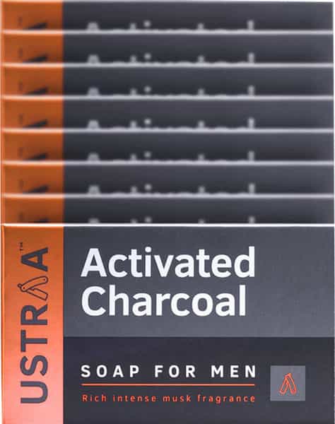 Ustraa Soap - Activated Charcoal - 100 Gm (Pack Of 8)