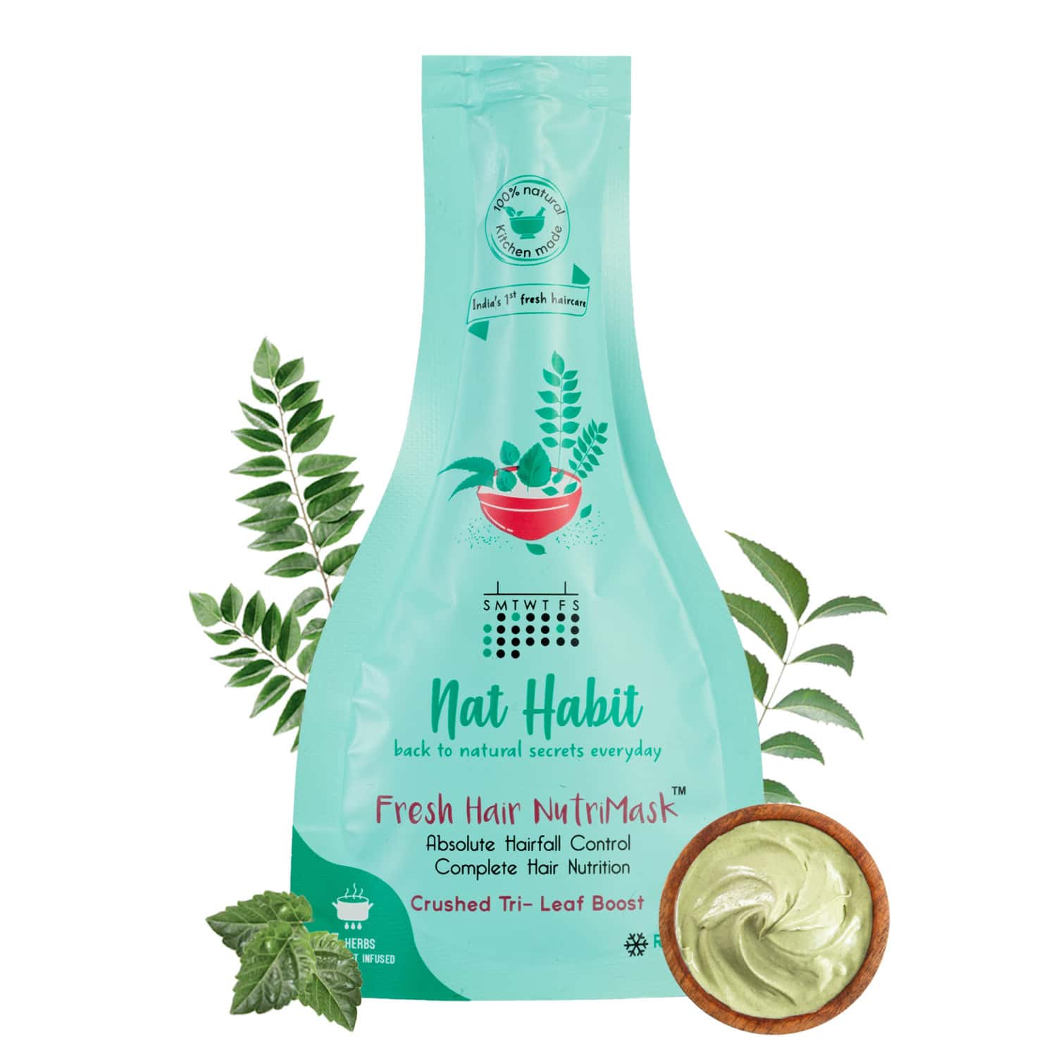 Nat Habit Tri-leaf Fresh Hair Mask (nutrimask) Hairfall Control (40g)