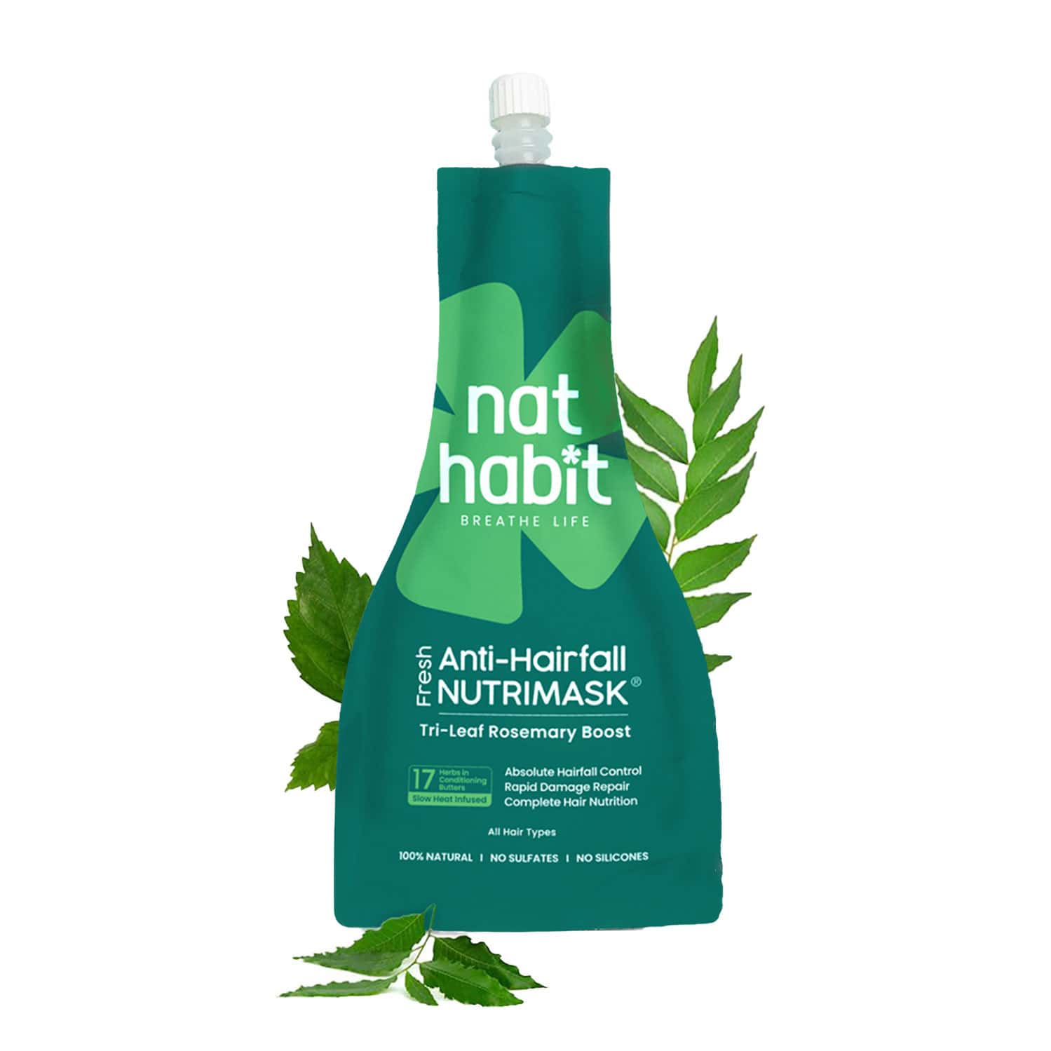 Nat Habit Tri-leaf Fresh Hair Mask (nutrimask) Hairfall Control (40g)