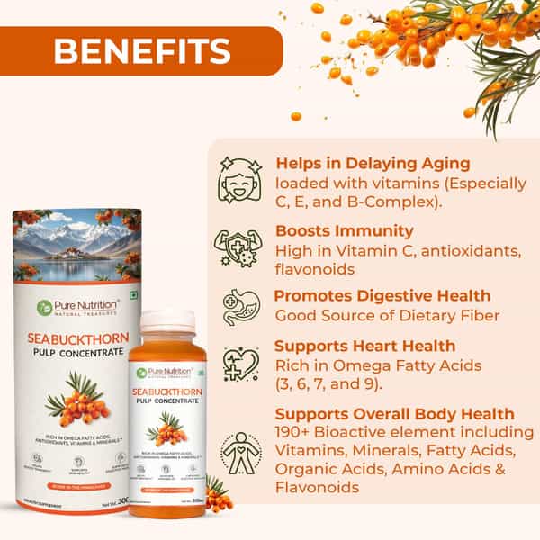 Pure Nutrition Seabuckthorn Pulp Concentrate 300 Ml
