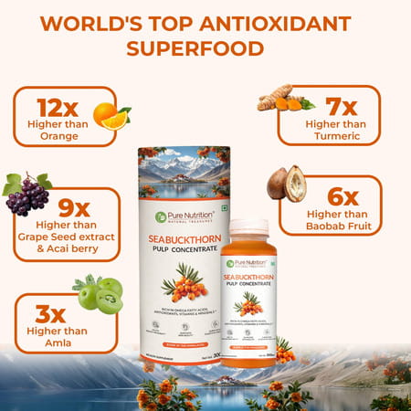 Pure Nutrition Seabuckthorn Pulp Concentrate 300 Ml
