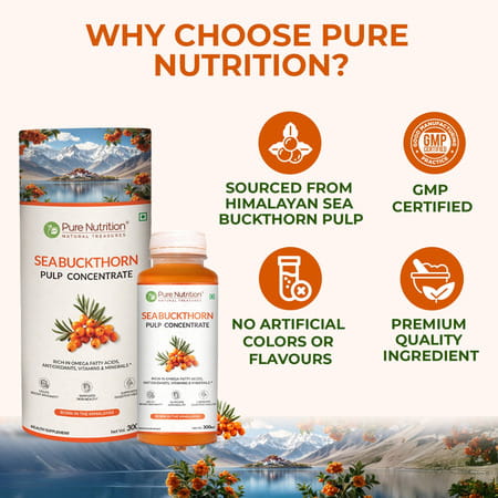Pure Nutrition Seabuckthorn Pulp Concentrate 300 Ml