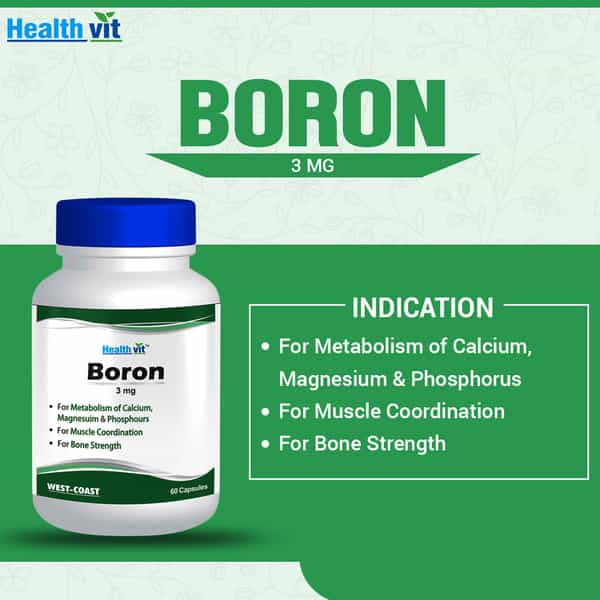 Healthvit Boron 3 Mg -60 Capsules