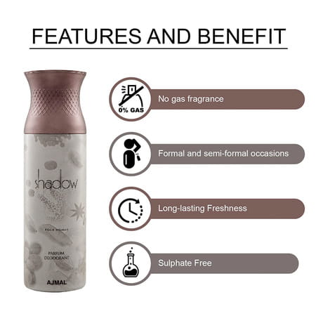 Ajmal 1 Carbon Homme | Shadow Homme | Nightingale & 1 Persuade For Men & Women Deodorants Each 200ml