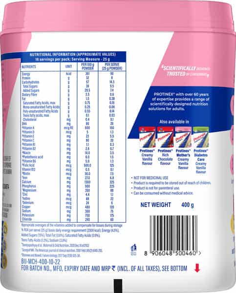 Protinex Mothers Nutritional Drink Mix Powder | Chocolate Flavour | Jar Of 400 Gm