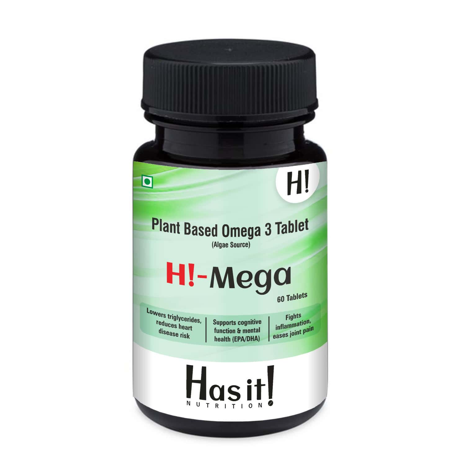 Has It Mega Hi | Vegeterian Omega | Supports Heart | Brain & Joints | Plan Based Omega | Pack Of 30n