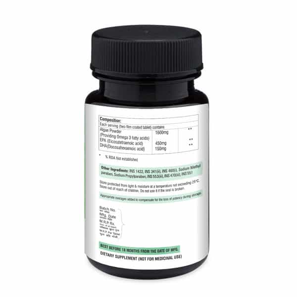 Has It Mega Hi | Vegeterian Omega | Supports Heart | Brain & Joints | Plan Based Omega | Pack Of 30N
