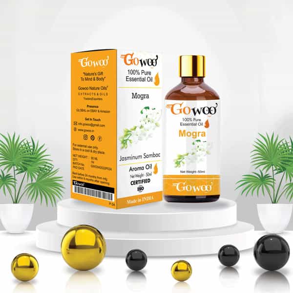 Go Woo 100% Pure Mogra Oil For Hair Skin And Aromatherapy 50 Ml