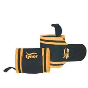 Tynor Wrist Wrap With Thumb Loop Black & Orange Universal Pack Of 2