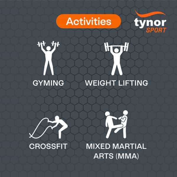 Tynor Wrist Wrap With Thumb Loop Black & Orange Universal Pack Of 2