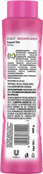 Pond's Dreamflower Fragrant Talcum Powder Pink Lily-400 G