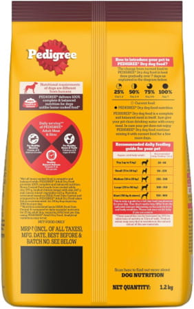 Pedigree Dog Food Adult Meat & Rice 1.2 Kg