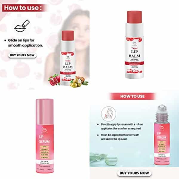 Tnw The Natural Wash Combo With Lip Serum And Pomegranate Tinted Lip Balm