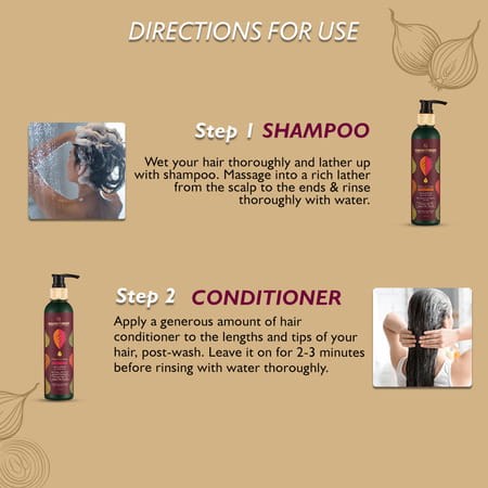 Manestream Fenugrow Hair Fall Control Ayurvedic Fenugreek & Onion Shampoo + Conditioner Combo|500 Ml