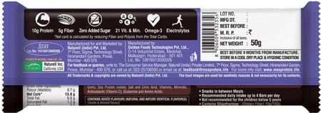 Ritebite Max Protein Daily Choco Almond Protein Bars | 10G Protein | 50 Gm
