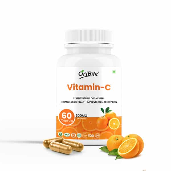 Oribite Vitamin C Capsules For Immunity & Skin Health 60 Capsules