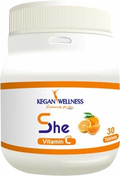 Kegan Wellness She (Vitamin C) Chewable Multi-Vitamin Tablets Bottle Of 30