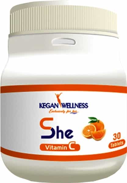 Kegan Wellness She (Vitamin C) Chewable Multi-Vitamin Tablets Bottle Of 30