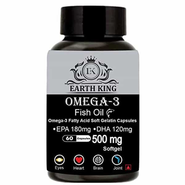 Earth King Omega 3 Fish Oil (180 Mg Epa & 120 Mg Dha) - 500Mg 60 Softget Capsules