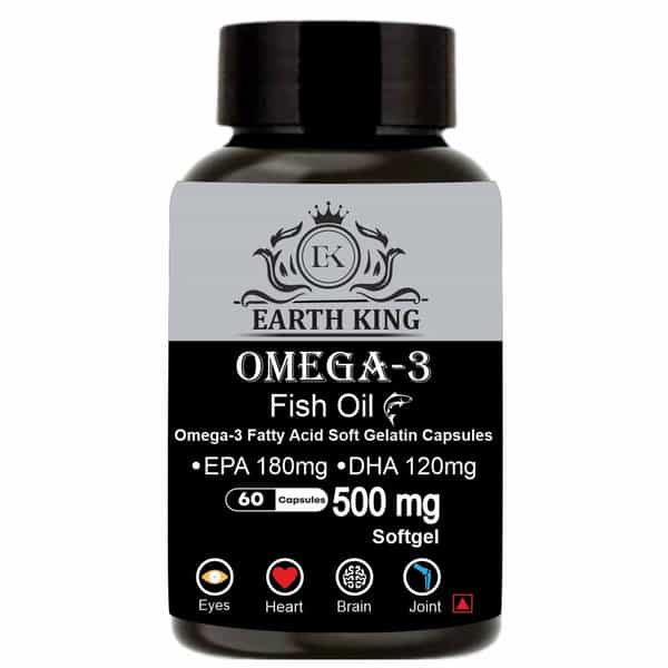 Earth King Omega 3 Fish Oil (180 Mg Epa & 120 Mg Dha) - 500Mg 60 Softget Capsules