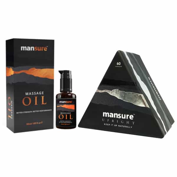 Mansure Combo - Massage Oil And Upright Capsules For Men