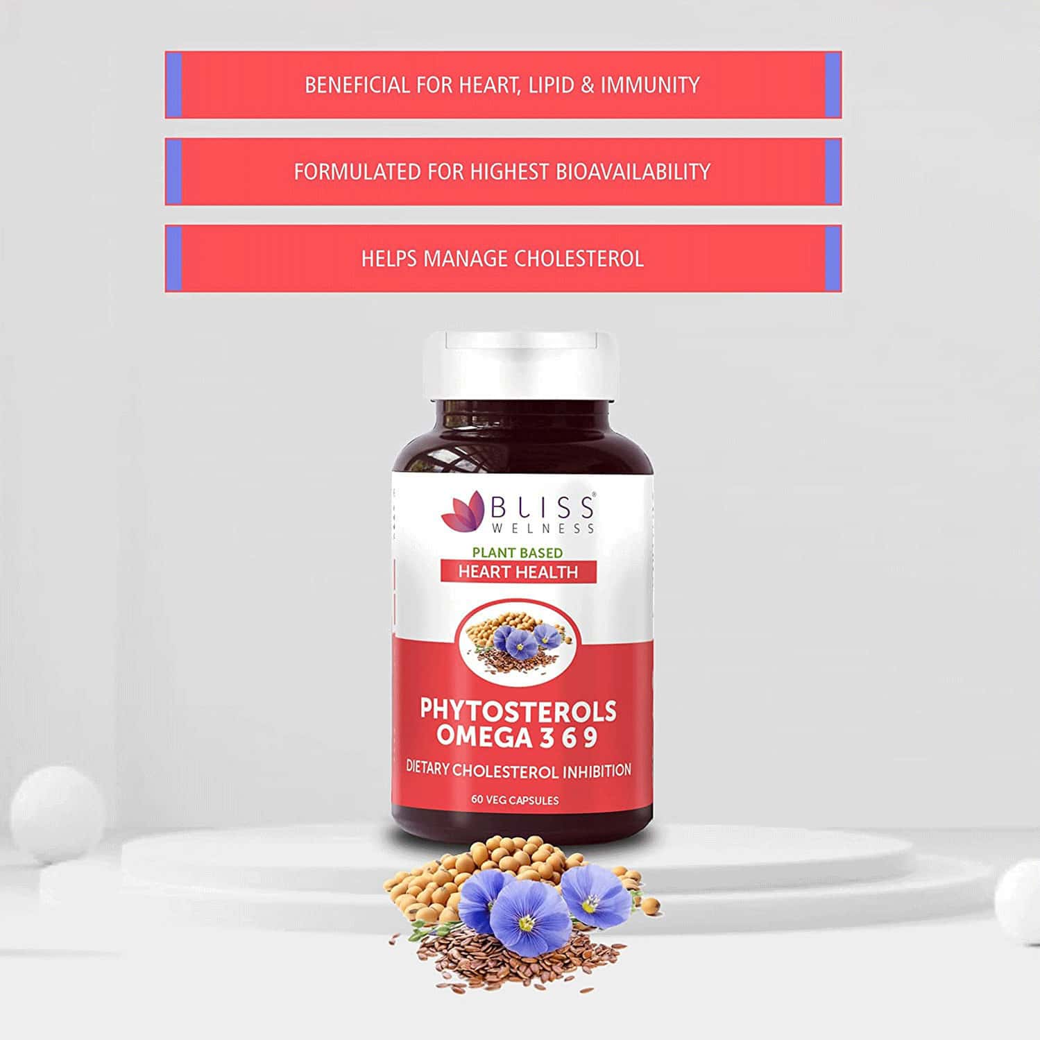 Visual Reference: Buy Bliss Welness Lipid Plus Phytosterol Plantsterols Omega 3 6
