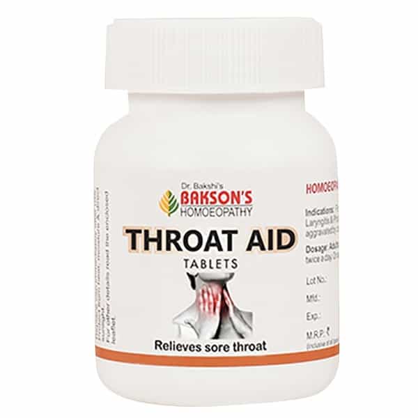 Dr Bakshi's Bakson Homoeopathy Throat Aid Tablet 75 Nos