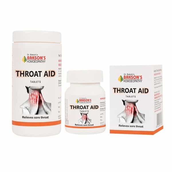 Dr Bakshi's Bakson Homoeopathy Throat Aid Tablet 75 Nos