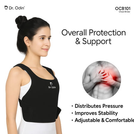 Dr. Odin Ocb101 Clavicle Brace - Premium Support For Clavicle & Upper Back | Unisex | Black | Small