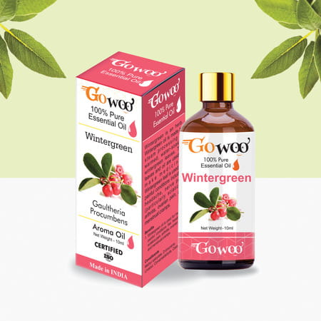 Pack Of 2 Wintergreen Essential Oil & Wheat Germ Carrier Oil - 100% Pure Natural & Undiluted