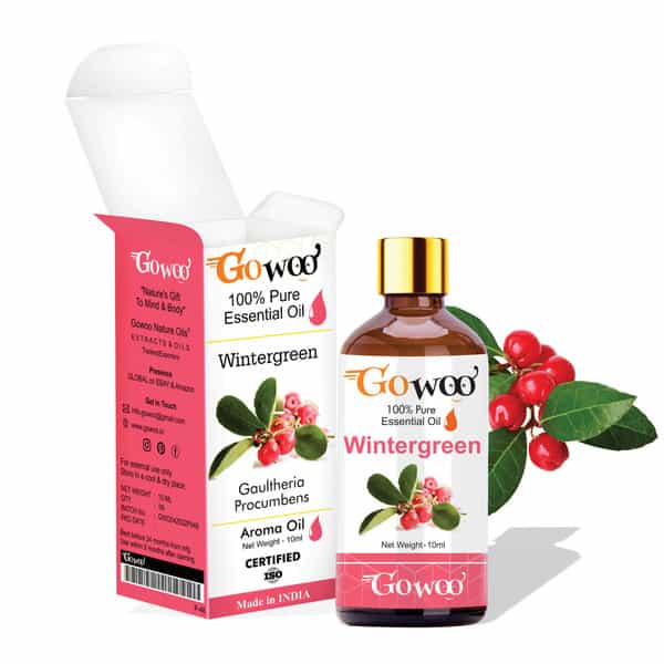 Pack Of 2 Wintergreen Essential Oil & Wheat Germ Carrier Oil - 100% Pure Natural & Undiluted
