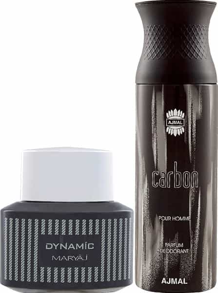 Maryaj Dynamic Edp Spicy 100Ml For Men And Ajmal Carbon Homme Deodorant Spicy 200Ml For Men
