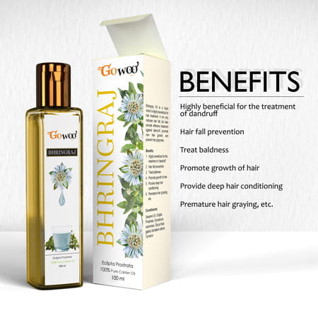 Pack Of 2 Peppermint Essential Oil & Bhringraj Carrier Oil - 100% Natural Therapeutic Grade